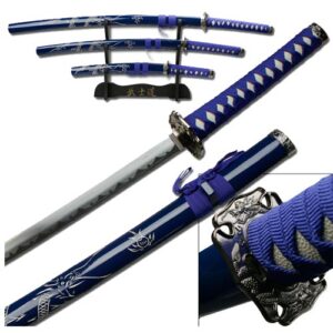 Engraved Flying Dragon Super Set - Blue