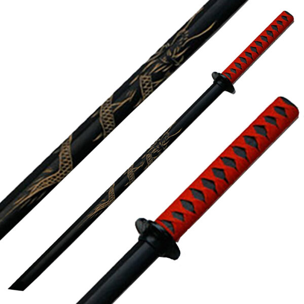 DEMON SLAYER - Zisu Wood New Anime Replica Cosplay  Sword w/Plastic Scabbard