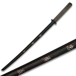 BOKKEN SAMURAI WOODEN TRAINING CARVED DRAGON SWORD 39.5" OVERALL
