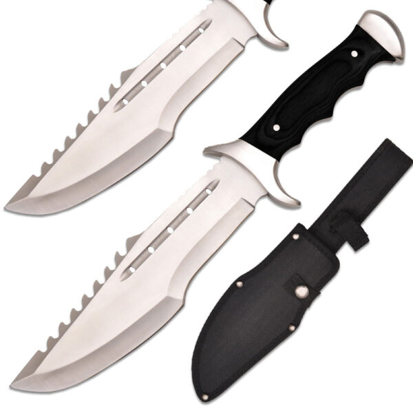 Rainbow Titanium Fixed Blade Tactical Knife with Full Tang 440 Stainless Steel