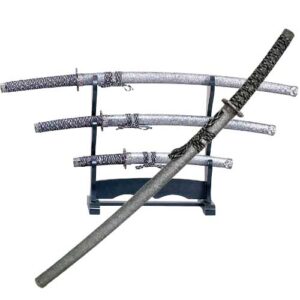 "DESIGNER  HARDWOOD KATANA 3-PIECE SET"