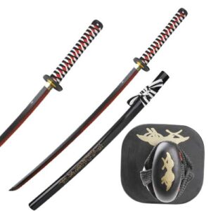 2 tone Red Black Blade Katana