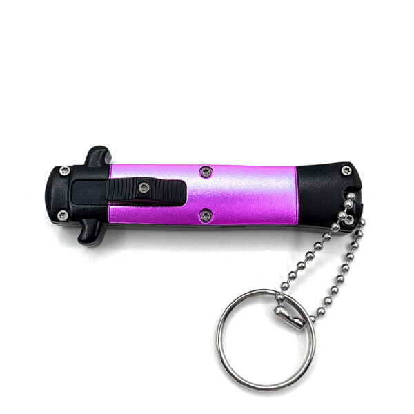 Mini Purple Key Chain OTF Knife Drop Point