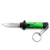 Mini Green Key Chain OTF Knife Drop Point