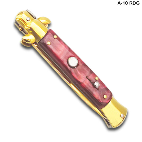 AKC Edition Silver Blade Automatic Stiletto Knife Bone Handle