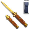 AKC Edition Blade Automatic Stiletto Knife Green Pearl Handle