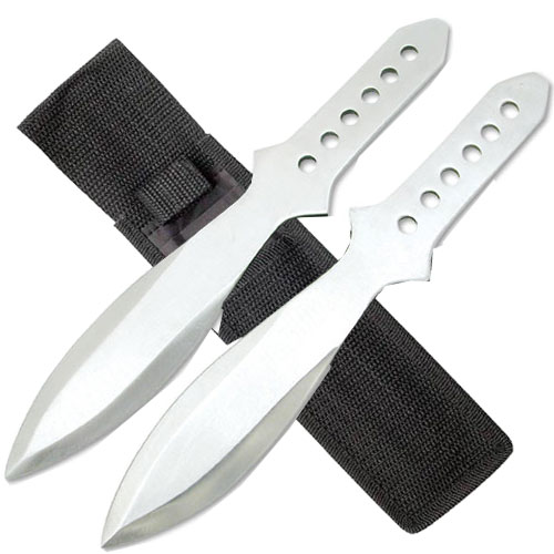 Perfect Point 10.5" Throwing Knife Set of 2 Knives and With Nylon Sheath 312-L2
