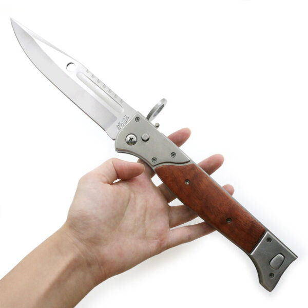 10.5" World War II Bayonet Auto Knife Push Button Drop Point Blade w/Pocket Clip