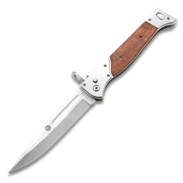 10.5" World War II Bayonet Auto Knife Push Button Drop Point Blade w/Pocket Clip