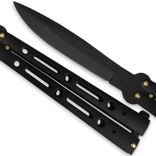 Stealth Executive Butterfly Balisong Knife Ninja Black 10.25in Flipper