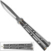 Executive Butterfly Balisong Knife Chromed Silver 10.25in Flipper