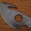 White Deer Gut Hook Damascus Skinner Knife Blank Blade DIY Make Your Own