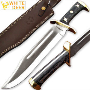 WHITE DEER D2 Steel Extreme Duty XXL Bowie Knife Large Independent Survival Implement D-2