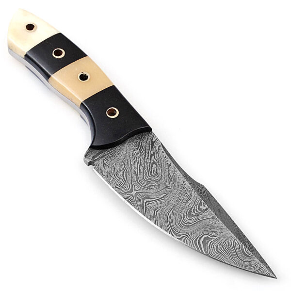 White Deer Custom Damascus Skinner Knife 1095 HC Steel Razor Sharp