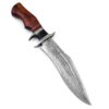 White Deer Custom Made Damascus Steel Bowie Ranger Knife with Cocobolo Wood Handle