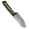 White Deer  Damascus Hand Forge Japanese Hunter Knife Micarta Green Handle