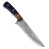 White Deer Custom Handmade Damascus Chef Knife Black And Brown Micarta Wood