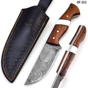 White Deer Grizzly Blades Damascus Hand Forge  Cocobolo Wood Handle
