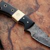 White Deer General Patton's Custom Damascus Knife 1095 HC Steel Razor Sharp