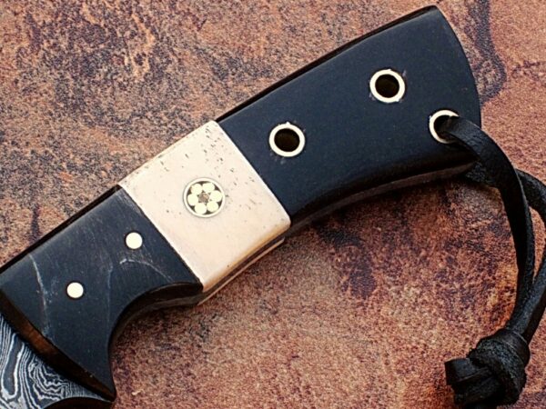 White Deer General Patton's Custom Damascus Knife 1095 HC Steel Razor Sharp