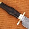 Whit Deer Damascus Steel  Steel Laredo Bowie Black Micarta  wood Handle