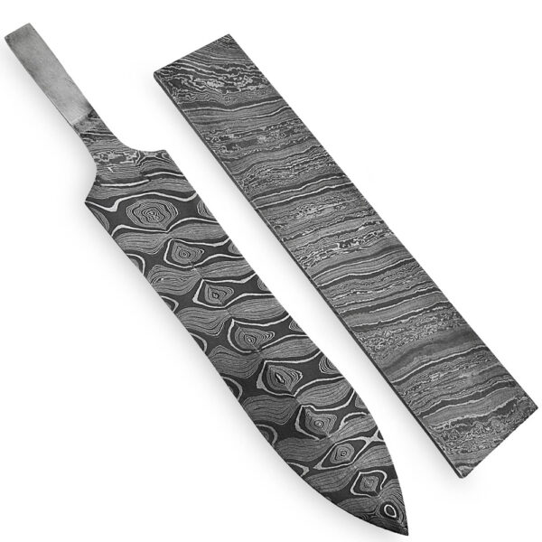 White Deer Damascus Steel DIAMOND BACK Pattern Billet Forge Welded 10in x 2in x 5.5mm Raw
