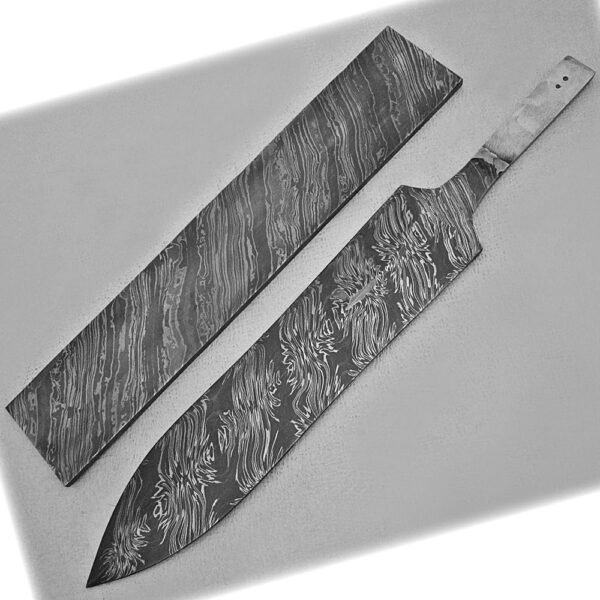 White Deer Damascus Steel ZEBRA Pattern Billet Forge Welded 10in x 2in x 5mm Raw