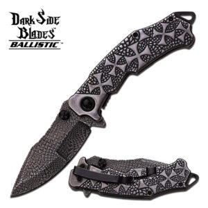 Dark Side Blades Ballistic "Iron Cross" Spring Assist Knife STON