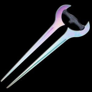 Custom Titanium Energy Melee Sword with Wall Plaque