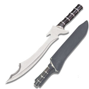 Crocodile Jungle Bowie 17" Hunting Knife Camel Bone Handle Super Sharp Sawback