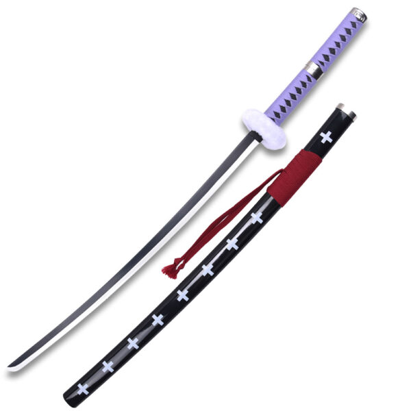 Makileth's Dragon Flame Lava Fantasy Sword with Dragon Hilt – Black & Red Molten Blade Display Sword with Wall Plaque