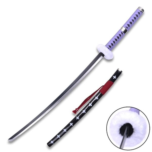 Makileth's Dragon Flame Lava Fantasy Sword with Dragon Hilt – Black & Red Molten Blade Display Sword with Wall Plaque