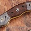 White Deer Unique Damascus Steel Tanto Wharncliffe Folding Knife Micarta Handle