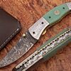 Magnum Trailmaster Damascus Folding Knife ENGRAVED Steel Bolster Composite Grip