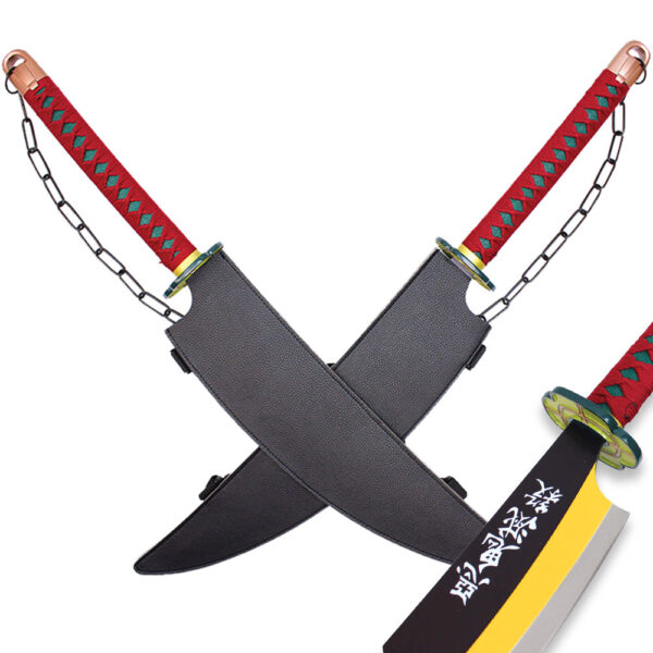 Kimetsu no Yaiba Demon Slayer Uzui Tengen Twin Swords (a set of two, contains chain)