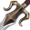 Elven Guardian Fantasy Sword with Ornate Wall Display Plaque & Leather Sheath