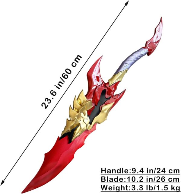 Baruka's Sword Solo Leveling - 24" Stainless Steel Anime Replica with Display Stand