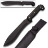 Shadow Fang Tactical Machete Knife Full Tang Blacked-Out Survival Blade w/ Sheath