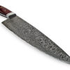 White Deer Damascus Steel Santoku Japanese Chef Knife Red Micarta Handle