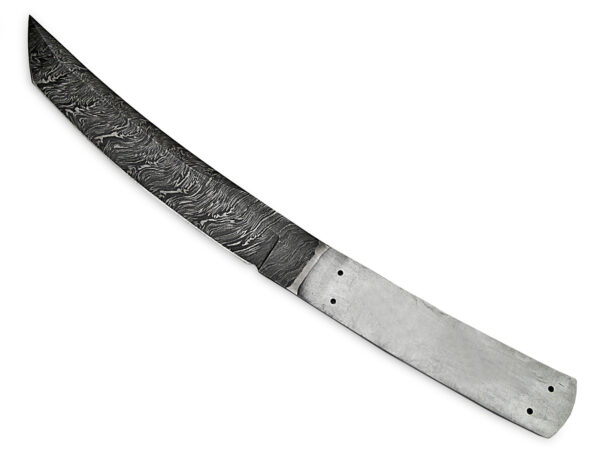 White Deer  Tanto Damascus High Carbon Steel Japanese Blank Blade Knife