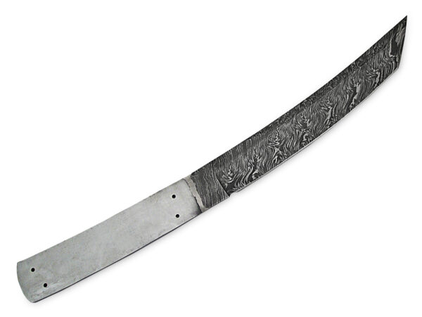 White Deer  Tanto Damascus High Carbon Steel Japanese Blank Blade Knife