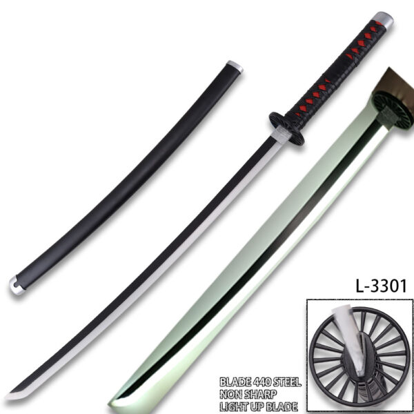 Demon Slayer - Kyojuro Rengoku Red Nichirin LED Light-Up Metal Sword