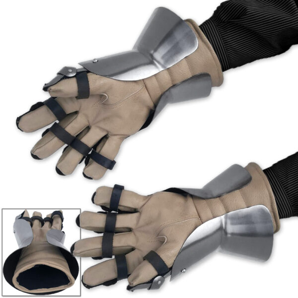 Churberg Hourglass 14th Century Armor Gauntlets Functional 18 Gauge Carbon Steel