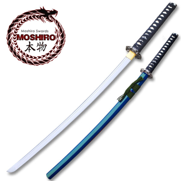 MOSHIRO 1045 High Carbon Steel Blue  Glossy Scabbard