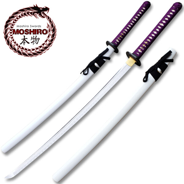MOSHIRO 1095 High Carbon Steel White Glossy Scabbard