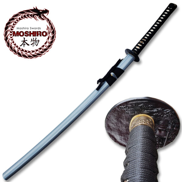 MOSHIRO 1095 High Carbon Steel Grey Glossy Scabbard
