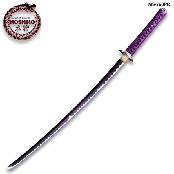 Hand Forged MOSHIRO 1045 High Carbon Steel Blue Glossy Scabbard