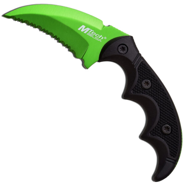 MTech USA GREEN FIXED BLADE KNIFE 5"OVERALL