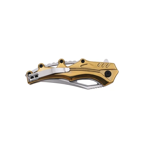 Mtech Spring Assisted  Titanium Finish Handle