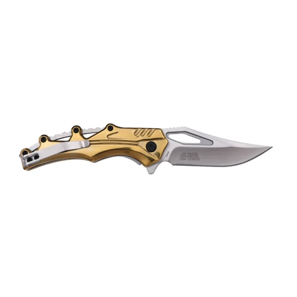 Mtech Spring Assisted  Titanium Finish Handle